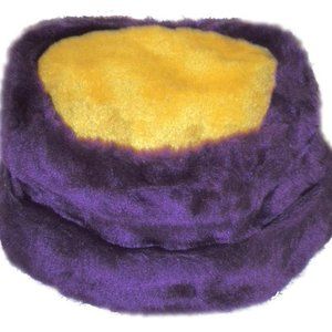 The Hayden Lane Collection American-Made Deep Purple & Gold Faux Fur Winter Hat